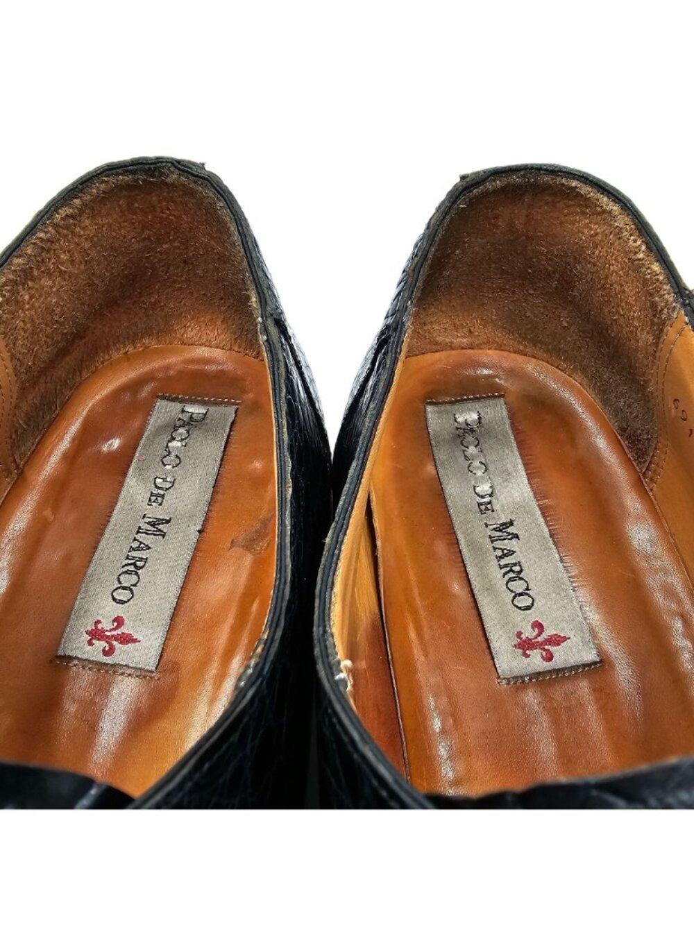 Vintage Exotic Full Alligator Men 15 Black Dress Shoes Paolo De Marco Oxfords - Picture 8 of 14
